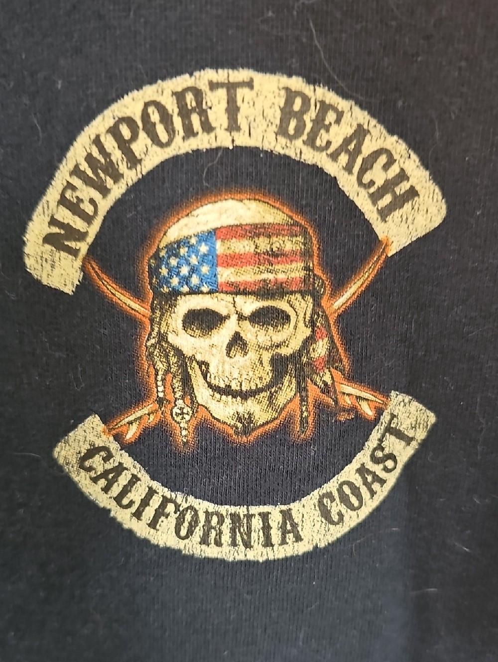Newport Beach Black Skull Tank Top - Picture 2 of 4